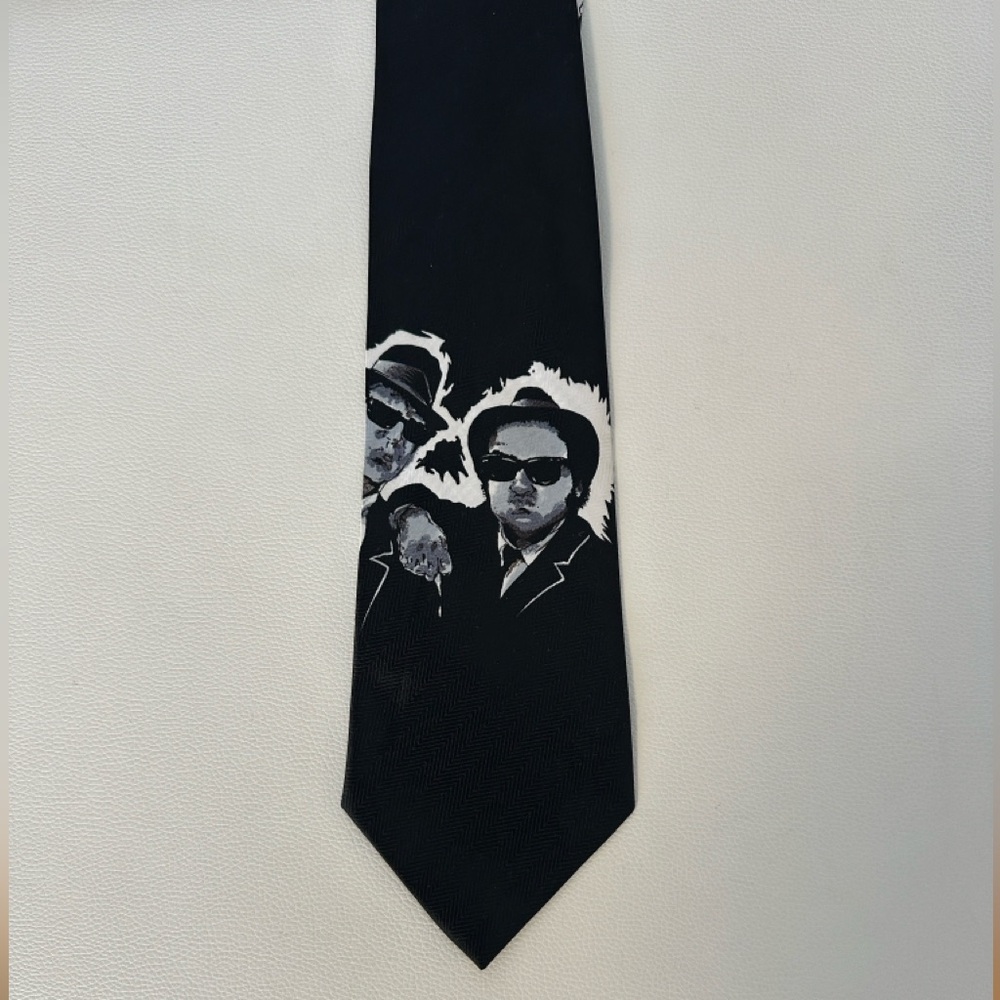 Blues Brothers Graphic Tie Black Novelty TieMania Handmade Movie Theme